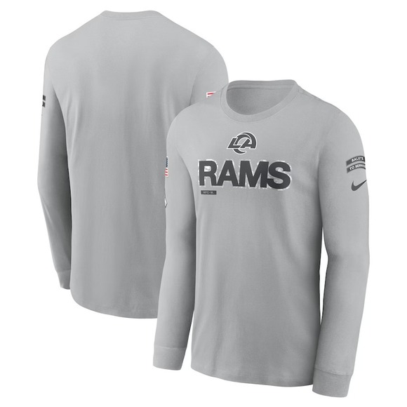 Nike Other - Nike Men's 3XL Los Angeles Rams Salute To Service Long Sleeve T-Shirt in Gray